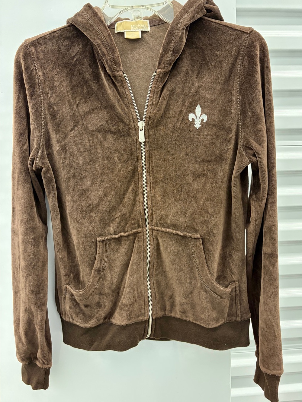 Michael Kors brown Women’s M hoodie sweatshirt zipper jacket